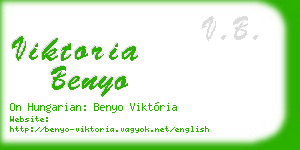 viktoria benyo business card